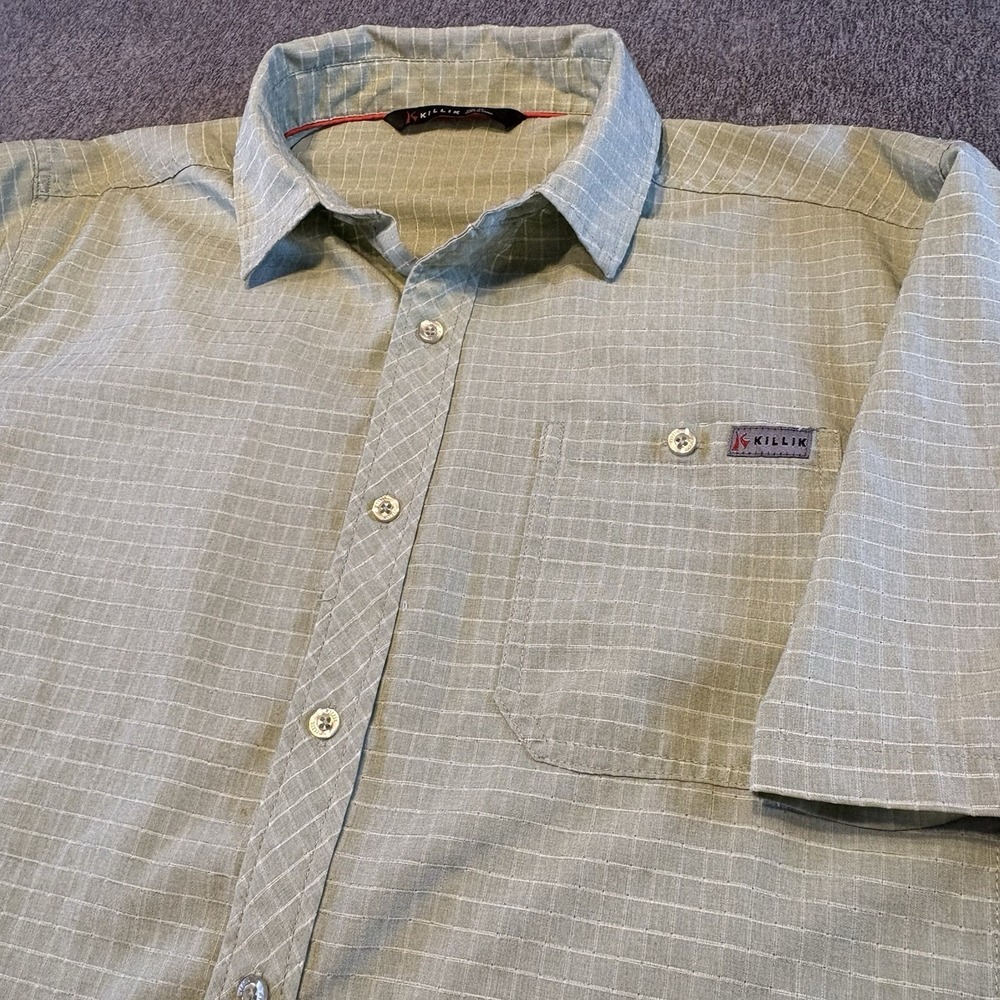 Killik Men's Button Up Short Sleeve Shirt Size XL